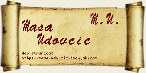 Maša Udovčić vizit kartica